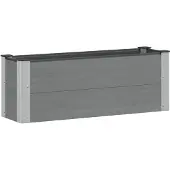 vidaXL Hochbeet Grau 100 x 30 36 cm WPC und Aluminium
