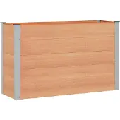 vidaXL Hochbeet Braun 150 x 50 x 91 cm WPC und Aluminium
