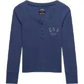 Superdry Athletic Button Down Langarm-t-shirt