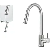 OEM Küchenarmatur, Ausziehbare Sprühfunktion, Einhebelsteuerung, Bürstetes Nickel