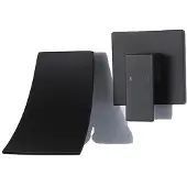 OEM Wandmontierte Waschbeckenarmatur, Wasserfallauslauf, Einhebelsteuerung, Schwarz B