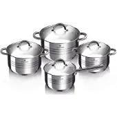 Berlinger Haus Blaumann BL-3115 Gourmet Line Edelstahl-Kochgeschirr-Set - 8-teilig