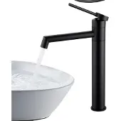 OEM Waschbeckenarmatur, 360° schwenkbarer Auslauf, hochwertige Materialien, schwarz, G3/8