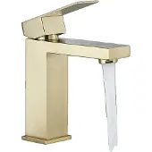 OEM Waschbeckenarmatur, deckenmontiert, langlebiger Edelstahl, Gebürstetes Gold Kurz