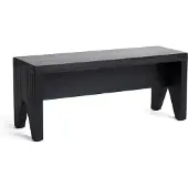 HAY Manolito Hocker, Kiefernholz schwarz, 60 x 20 x 25 cm - , Manolito, Schwarz, Holz, Design