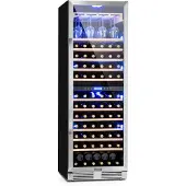 Klarstein Einbau-Weinkühlschrank, 2 Zonen Getränkekühlschrank Klein, Kleiner Weinschrank 433L, Wein-Kühlschrank Klein mit Glastür, Indoor/Outdoor Flaschenkühlschrank, Wine Fridge 165 Flaschen