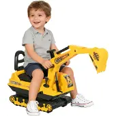 HOMCOM Kinder Sitzbagger Sandbagger für Kinder mit Schaufe, Hupe für 1,5-4 Jahre