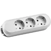 Bachmann SMART Steckdosenleiste 3xCEE7/3 weiß, ohne Zuleitung