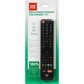 One For All TV Replacement Remotes URC 1916, TV, IR Wireless, Drucktasten, Schwarz