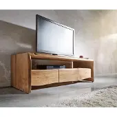DELIFE Lowboard Live-Edge 145 cm Akazie Natur Fach 3 Schübe