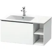 Duravit L-Cube Waschtischunterbau wandhängend, 1 Auszug, Regalelement seitlich, Becken links, 820x400x481mm, LC619101818