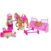 Simba Puppe Evi Love Horse Club Reiterin mit Pferd und Fohlen 105733903