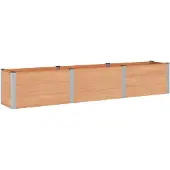 vidaXL Hochbeet Braun 300 x 50 x 54 cm WPC und Aluminium