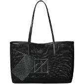 Calvin Klein Handtasche Emblem Mesh Tote LV04F3380G Schwarz