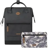 Cabaia Freizeitrucksack Rucksack mit Laptopfach Adventurer Vegan Nubuck Backpack 23L Le Havre anthrazit