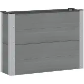 vidaXL Hochbeet Grau 100 x 30 x 72 cm WPC und Aluminium