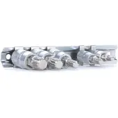 YATO YT-04360, 5 Stück(e), 12-Kerben-Flansch, 9.5 mm, M10, M12, M5, M6, M8, Stahl, 25,4 / 4 mm (1 / 4")
