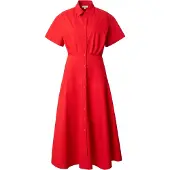 Tommy Hilfiger Poplin Flre Ss Midi Fire Red Größe: 38 | Blusenkleider Outlet | Damen | Rot