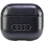 Audi Apple AirPods 3 Generation Leather Big Logo Schutzhülle Schwarz