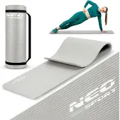 Neo-Sport Pilates Matte Sportmatte Yoga Gymnastikmatte 183 x 60 cm - 192.200 grau