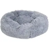 HKM Hundebett Fluffy Hundekissen Hellgrau 70 cm x 25 cm