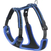 Ferplast Ergocomfort P, Hund, Westengeschirr, L, Schwarz, Blau, Einfarbig, 80 cm
