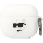 Karl Lagerfeld Silikon NFT Choupette Kopf 3D - Fall AirPods 3 (biały)