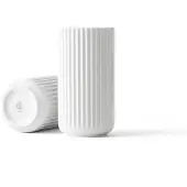 Lyngby Porcelæn Lyngby Porzellan Vase, handgemachtes Porzellan, 20 cm H, 10 cm Durchmesser, Weiß Weiß
