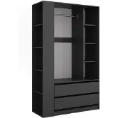 Vicco Kleiderschrank Elmo Anthrazit 50 x 200 cm 2er Set, Model 61352