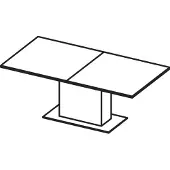 Pöttker Tischauszug Basic Synchron 1127mm Ausziehtischführung mit Bremse, für Zargentische, 90kg Tragkraft, Stahl verzinkt