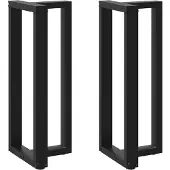 vidaXL Bartischbeine T-Form 2 Stk. Schwarz 40x35x(100-101) cm Stahl