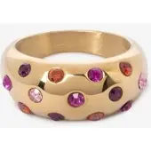 Sissy-Boy Gold-plated Ring Mit Steinchen | Größe: 18