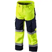 Neo Tools Softshell-Warnschutzhose mit Reflektionsstreifen neongelb S