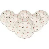 Villeroy & Boch Frühstücksteller "Frühstücksteller Petite Fleur ø 20,7 cm 6er Set weiß" Spülmaschinengeeignet, Mikrowellengeeignet