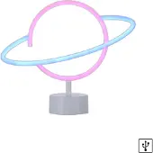 JUST LIGHT NEON-SATURN LED Neon-LED-Bild Pink,blau 1W multicolor 85029-70