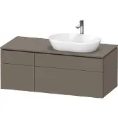 Duravit L-Cube Konsolenwaschtischunterbau wandhängend, inklusive Konsolenplatte, 4 Auszüge, Becken rechts, 1220x482x550mm, LC4874090900000