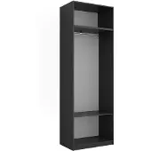 Vicco Kleiderschrank Elmo Anthrazit 80 x 40 cm 2er Set, Model 61343