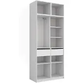 Vicco Kleiderschrank Elmo Weiß 50 x 40 cm 3er Set, Model 61341