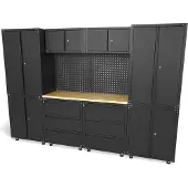 HBM Premium-Werkstattsystem, 11-teilig, mattschwarz