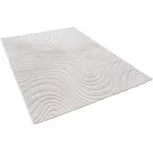 Pergamon In & Outdoor Teppich Flachgewebe Classy Creme Wellen, Größe:200x290 cm