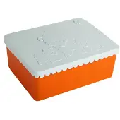 Blafre Brotdose 3 Fächer Bär, Hellblau/Orange