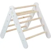 Meowbaby Kletterdreieck - Indoor Klettergerüst für Kinder, Baby Dreieck Spielgeräte, Montessori Klettergerät, Kleinkinder Pikler-Dreieck, Weiß