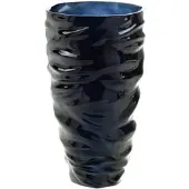 Amadeus Vase cobi 25 cm schwarz - Rund Glas 15x15 cm