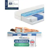 AM Qualitätsmatratzen | Premium Gelschaum-Taschenfederkernmatratze - 200x200 cm - H3 - 1000 Federn