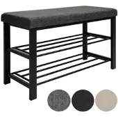 Dune Design DuneDesign Offener Schuhschrank aus Metall 81 x 32 x 46 cm Grau