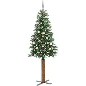vidaXL Schlanker Weihnachtsbaum Grün 210 cm