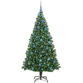vidaXL Künstlicher Weihnachtsbaum mit 300 LEDs mit Ständer Grün 180 cm 3396920