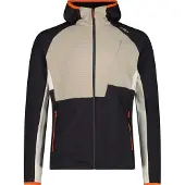 CMP Unlimitech Herren Outdoor Jacke aus Micro Grid Tech Fleece mit Kapuze beige 50