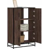 vidaXL Highboard Braun Eichen-Optik 68x35x106,5cm Holzwerkstoff Metall