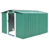 vidaXL Gerätehaus 257x489x181 cm Metall Braun